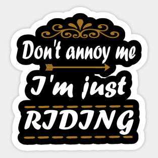 Riding horse paddock ranch passion girls Sticker